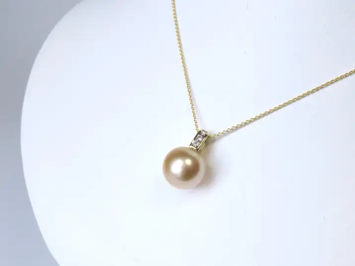 Perlenanhänger gold
