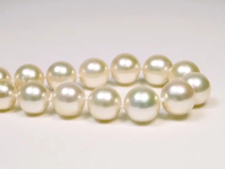 Perlencollier champagner