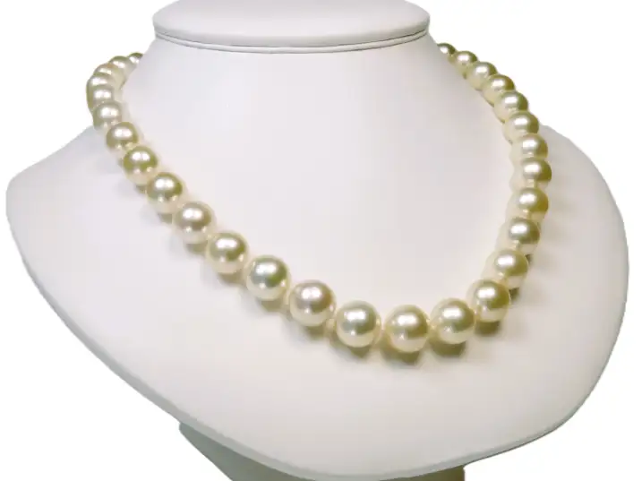 Perlencollier champagner