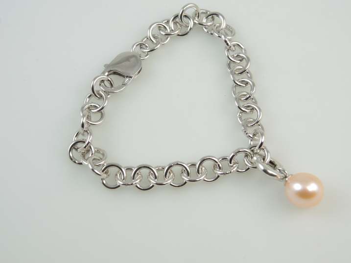 silberarmband für clip anhänger