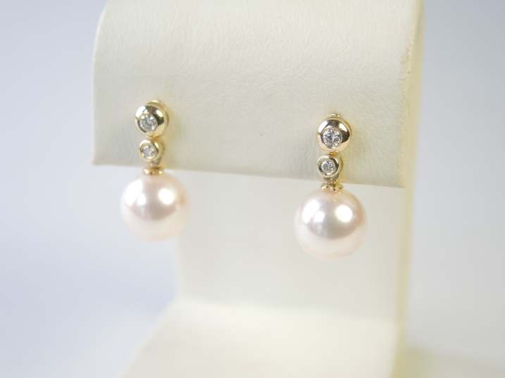 Perlen Stecker Diamant